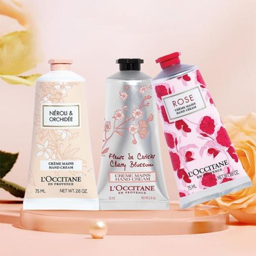 L'OCCITANE/欧舒丹护手霜三件套 75ML*3支（橙花75ML+樱花75ML+玫瑰75ML ） 香港直邮 商品图2