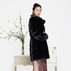 SIM GRACE 优雅夫人 进口水貂休闲中长款高端大气立领横排工艺气质外套 商品缩略图1
