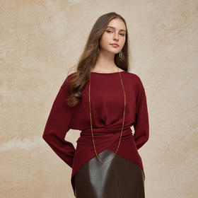 PH600斯尔丽24新款含羊毛法式浪漫超细针设计感可后扣可前系显高针织衫