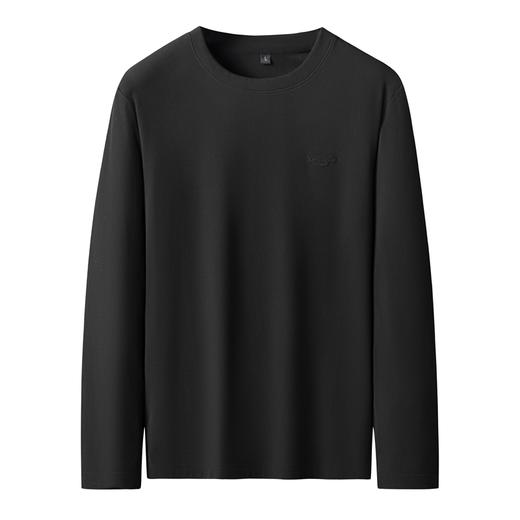 【新款DK】大依优型大码德绒圆领长袖T恤男士加肥加大休闲大码男装宽松长袖体恤上衣打底衫 商品图4