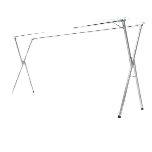 落地不锈钢晾衣架 折叠伸缩晒衣架双杆晒被阳台挂衣架晾衣杆批发X 商品图4