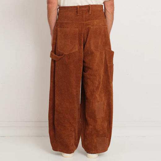 Story mfg LUSH CARPENTER PANTS 宽松锥形灯芯绒补丁拼接长裤 商品图1