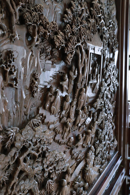 兰亭雅集°落地屏风新中式家装浮雕艺术 商品图7