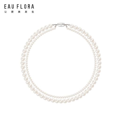 『花露』双层白色仿珍珠项链 商品图2