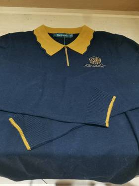 天山羊毛翻领女套衫