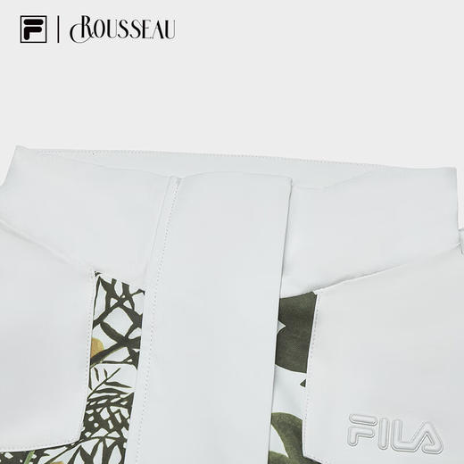 【斐乐】FILAx 卢梭斐乐女梭织外套杨幂同款2024冬新款休闲印花拼接立领上衣 商品图5