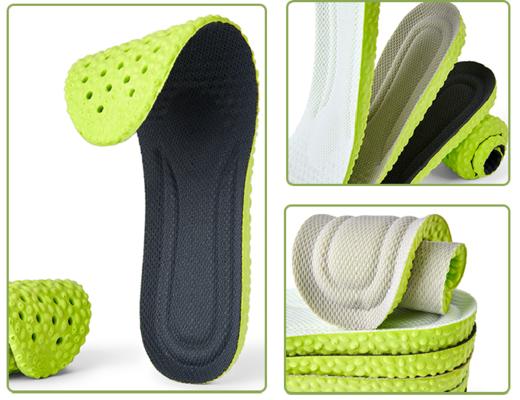 39元3双装【艾草鞋垫  舒适减压】轻盈脚感踩屎感柔软舒适  运动鞋垫减震透气  铺高弹跳鞋垫 商品图5