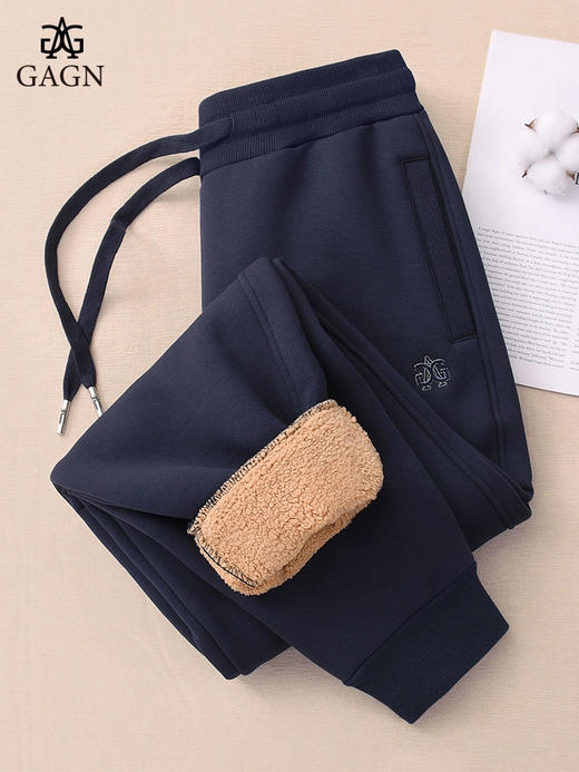 爆款羊羔绒运动裤女秋冬加绒卫裤高腰宽松加厚休闲裤  XYL 000  KY203239 商品图3