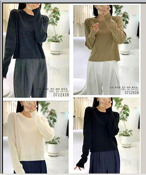 482418 时尚短款羊毛套头针织毛衣 商品图0