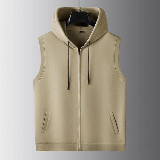 【新款DDA】大依优型大码连帽马甲外套商务休闲上衣加肥加大胖子舒适男士 商品图0