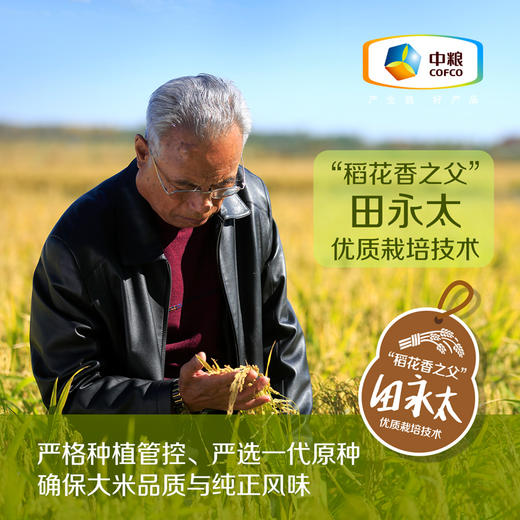 【7天鲜磨新米】中粮初萃 五优稻4号稻花香大米5kg袋装10斤 黑龙江五常产区直供 现磨现发 商品图4