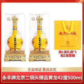 【双支配手提袋】永丰 臻品黄龙 清香型 42度 500ml x2