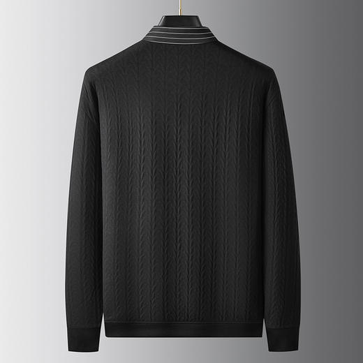 【假两件】【新款DDA】大依优型大码男士假两件开衫长袖T恤商务休闲上衣加肥加大胖子舒适 商品图1