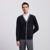 【V领条纹撞色针织开衫】羊绒世家秋冬新品男士100%山羊绒针织开衫外套 商品缩略图0