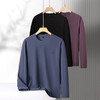 【新款DK】大依优型大码德绒圆领长袖T恤男士加肥加大休闲大码男装宽松长袖体恤上衣打底衫 商品缩略图0