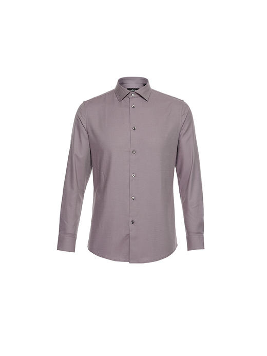 callisto咖色山羊绒桑蚕丝长袖衬衫 商品图0