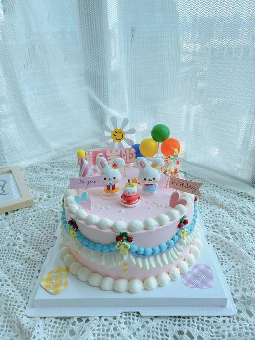 小兔子蛋糕（我6岁啦！文字可更改，联系客服！） 商品图1