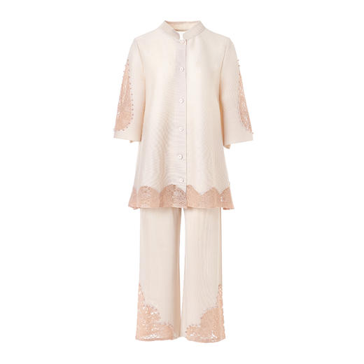 高端套装小个子穿搭妈妈洋气大码开衫上衣两件套XSL-UU097 商品图4