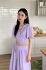 Stay2Weeks 香芋紫气质条纹小衫半裙套装 18570 商品缩略图0