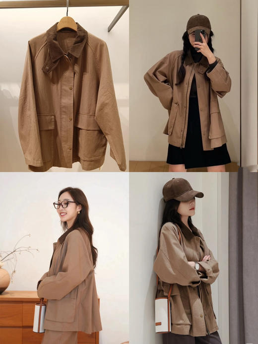 327-9 小禾206款 巴恩风 猎装夹克外套 纯圆正 棉麻薄款 我穿38宽松 商品图0