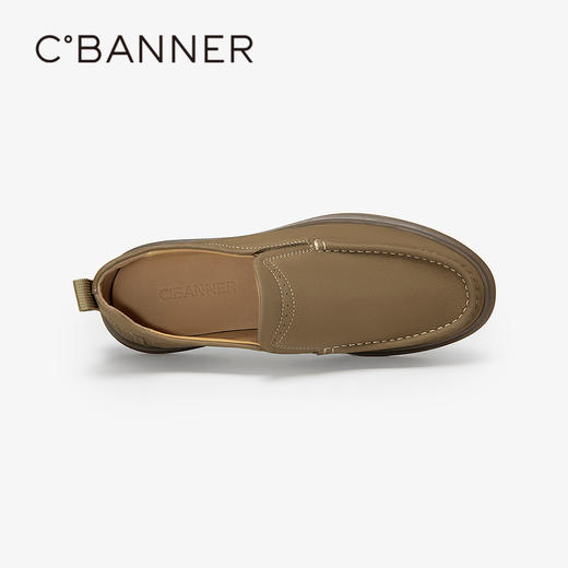 千百度男鞋时尚休闲鞋秋冬户外一脚蹬乐福鞋皮鞋A24404135 商品图2