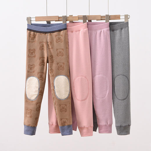 【儿童德绒保暖裤】校服神器 秋冬双层护膝蚕丝羊毛加厚打底裤 中大童秋裤 商品图4