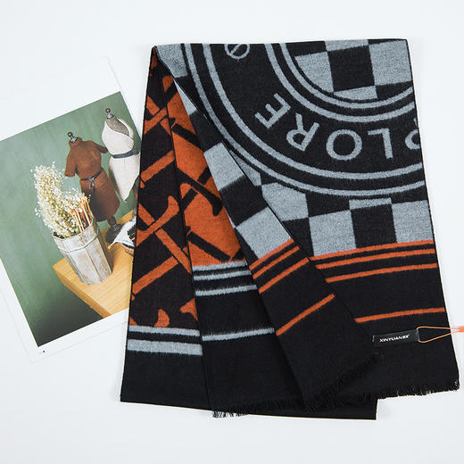 鑫缘 全真丝拉绒围巾 HB4609A 商品图2