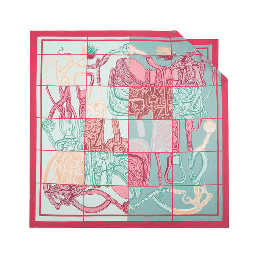 万事利双面印花丝羊毛围巾-骑士风采 商品图1