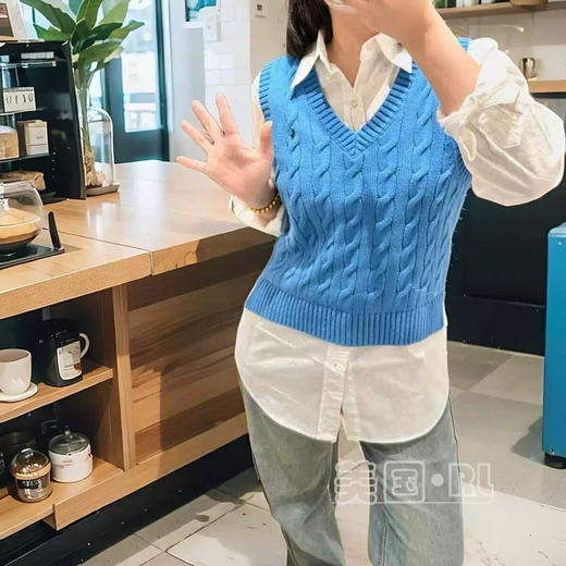 【团购】RL 纯棉针织V领马甲 背心 商品图12