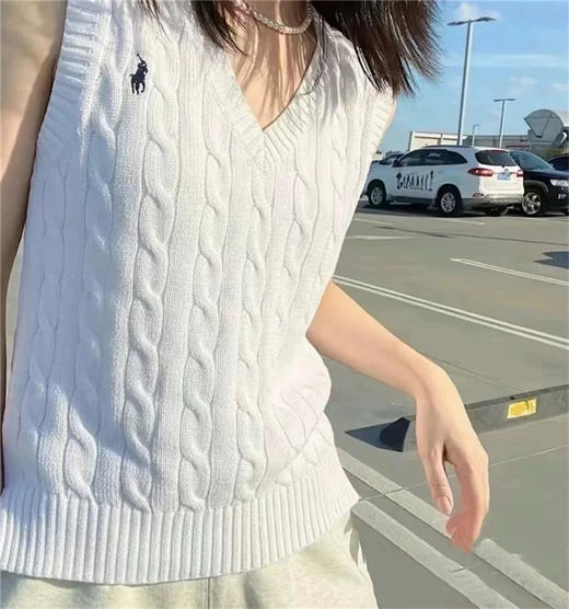 【团购】RL 纯棉针织V领马甲 背心 商品图3