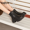 Safiya/索菲娅2024英伦风时尚厚底粗跟套筒轻便休闲切尔西短靴 SF44116079 商品缩略图5