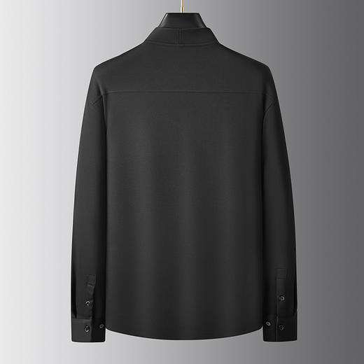 【大V领开衫】【新款DDA】大依优型大码男士开衫衬衫外套长袖T恤商务休闲上衣加肥加大胖子舒适 商品图1