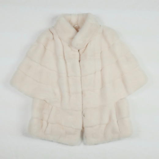 SIM GRACE 优雅夫人 女士轻奢水貂横排设计时尚大气外套披肩两用 商品图3