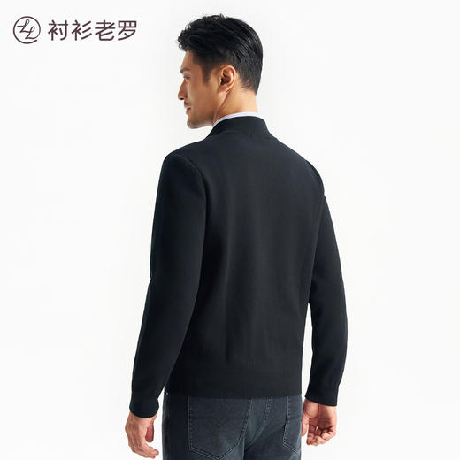 【轻织系列】雅丹风针织立领拉链开衫毛衣247X0C723L 商品图4