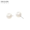 『花露』14mm白色仿珍珠耳钉 商品缩略图0