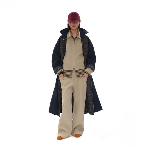 NUTH 立体口袋宽松显瘦复古直筒工装休闲裤女 藏蓝色/卡其色 商品图4