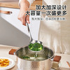 喇叭花加厚不锈钢家用盛汤长柄大号稀饭粥勺子火锅汤勺漏勺套装 商品缩略图2