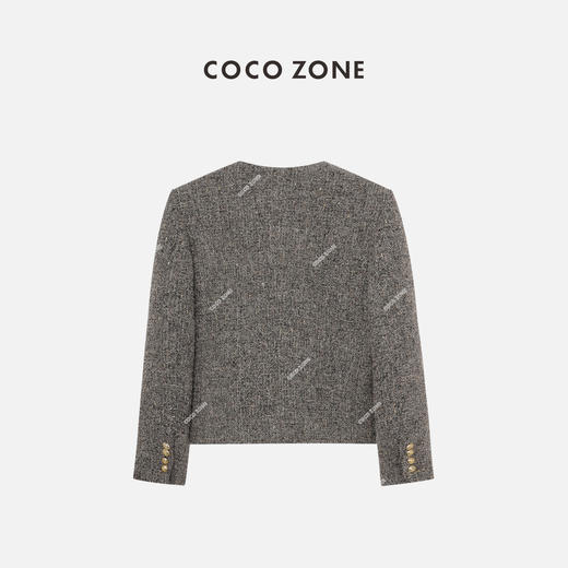 COCO ZONE 高级感小香风圆领金属单排扣气质短款外套 24C10161 商品图1