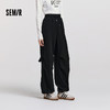 森马休闲裤女纯色宽松阔腿裤潮酷百搭冬季抽绳工装裤ins潮流女生 商品缩略图0