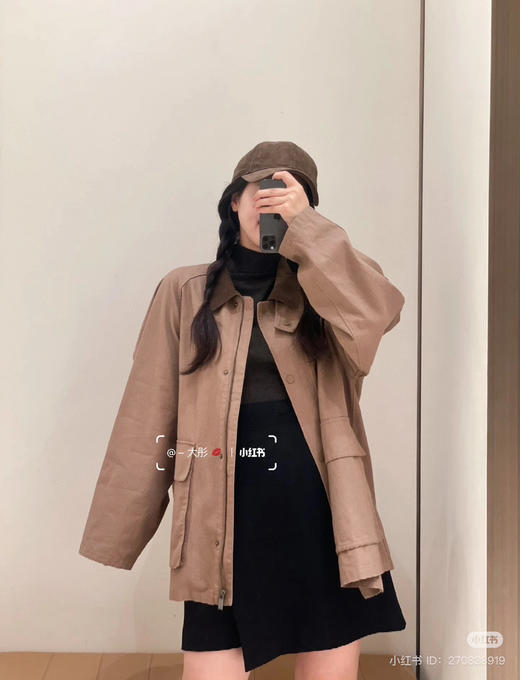 327-9 小禾206款 巴恩风 猎装夹克外套 纯圆正 棉麻薄款 我穿38宽松 商品图4