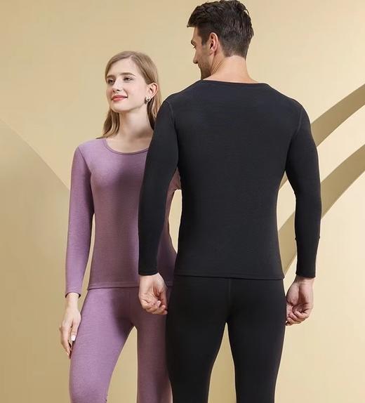 【正版雅鹿】 男女同款 炫彩蚕丝羊毛德绒贴片保暖套装  黑科技自发热  全新升级 舒适无感 贴身呵护 商品图6