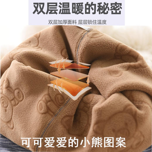 【儿童德绒保暖裤】校服神器 秋冬双层护膝蚕丝羊毛加厚打底裤 中大童秋裤 商品图2