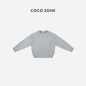 COCO ZONE 春季宽松纯色简约圆领套头长袖卫衣 24C10290