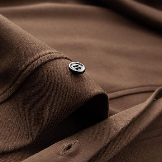 【大V领开衫】【新款DDA】大依优型大码男士开衫衬衫外套长袖T恤商务休闲上衣加肥加大胖子舒适 商品图6