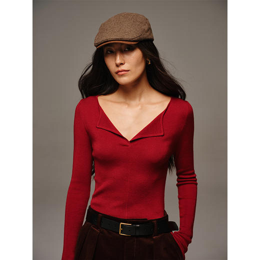 【活动商品，不退不换】可可推荐 复古英伦范 老钱风前进帽 日系复古灯芯绒 中性格调羊毛 休闲时尚针织 岁月时光羊皮 弯檐设计 文艺百搭 商品图6