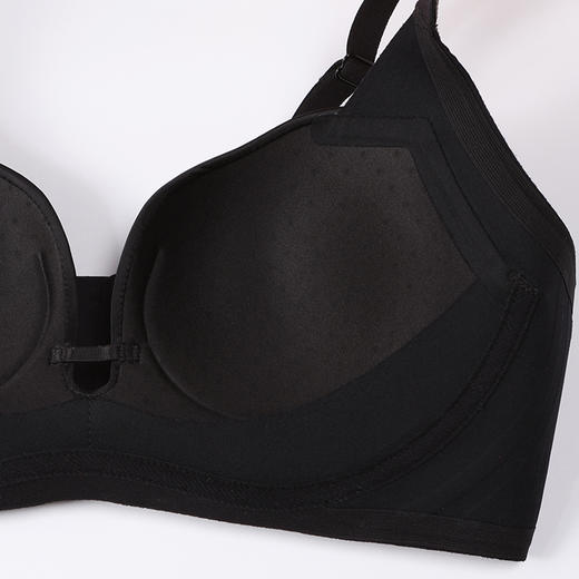 都市丽人内衣零压无痕常规文胸泳布中厚文胸3/4杯三排扣树脂胶圈LBT2H6 商品图3