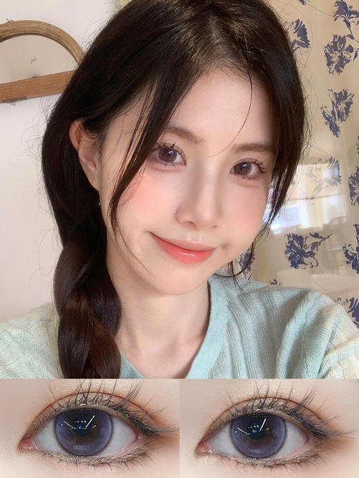 【半年抛】| 款式名字：冷味粒紫 FullyGift | 中直径14.2 着色13.5参考值  | 【同品牌多副更划算，可以咨询客服 】紫色美瞳 玻璃珠美瞳 商品图4