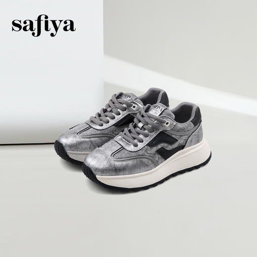 Safiya/索菲娅2024秋 拼接百搭厚底轻便休闲系带阿甘鞋 SF43112433 商品图1