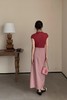 Le Malene 粉色设计感褶裥高腰半裙 18712 商品缩略图6