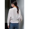 【个性蝙蝠袖】2025春季通勤简约知性纯色V领白衬衫 商品缩略图4